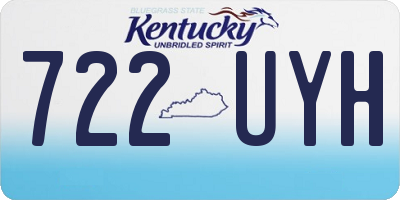 KY license plate 722UYH