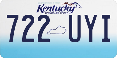 KY license plate 722UYI