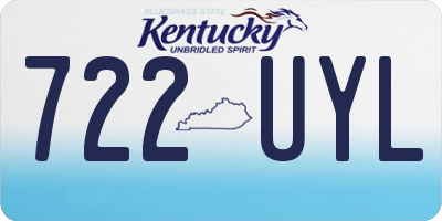 KY license plate 722UYL