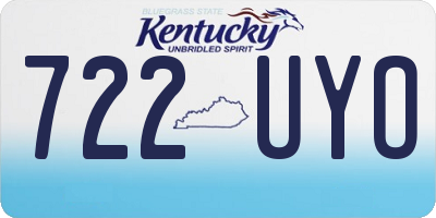 KY license plate 722UYO