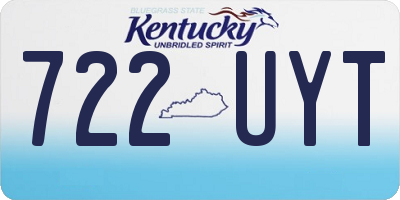 KY license plate 722UYT