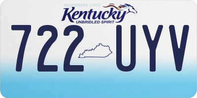 KY license plate 722UYV