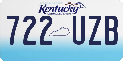 KY license plate 722UZB