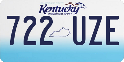 KY license plate 722UZE