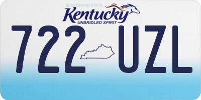 KY license plate 722UZL
