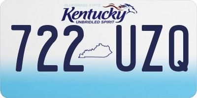 KY license plate 722UZQ