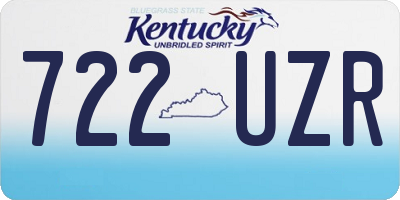 KY license plate 722UZR