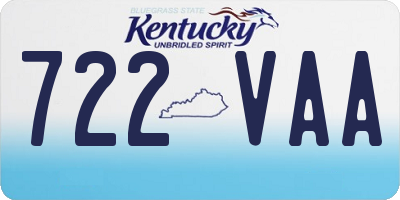 KY license plate 722VAA