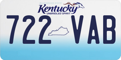 KY license plate 722VAB