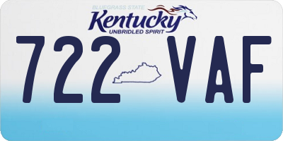 KY license plate 722VAF