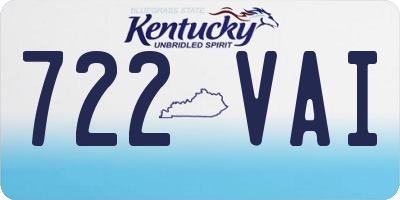 KY license plate 722VAI