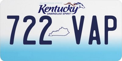 KY license plate 722VAP