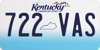 KY license plate 722VAS