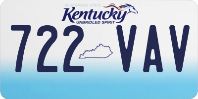 KY license plate 722VAV