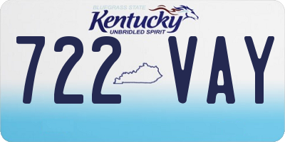 KY license plate 722VAY