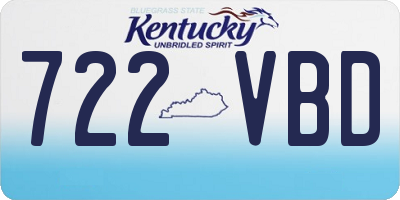 KY license plate 722VBD