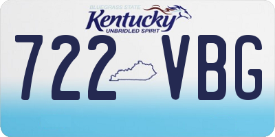 KY license plate 722VBG