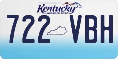 KY license plate 722VBH