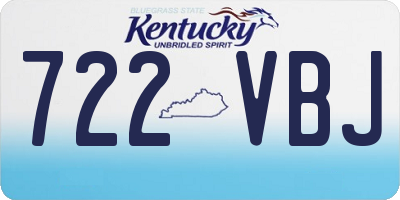 KY license plate 722VBJ