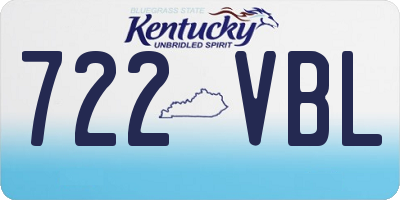 KY license plate 722VBL