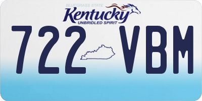 KY license plate 722VBM
