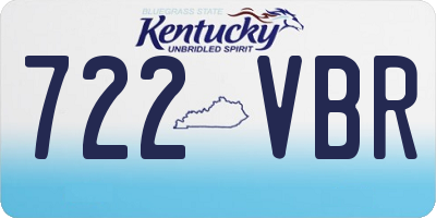 KY license plate 722VBR
