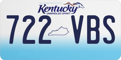 KY license plate 722VBS