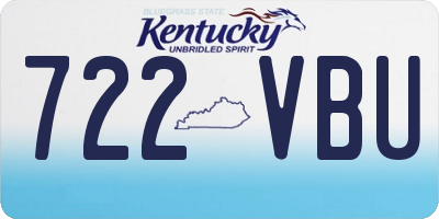 KY license plate 722VBU