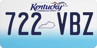 KY license plate 722VBZ