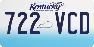 KY license plate 722VCD