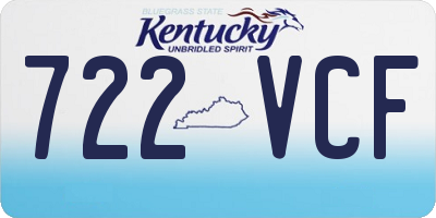KY license plate 722VCF