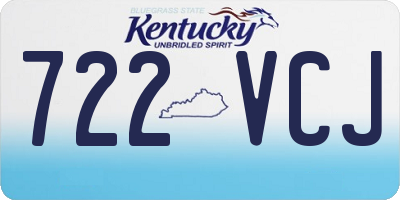 KY license plate 722VCJ