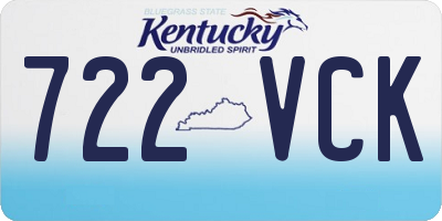 KY license plate 722VCK