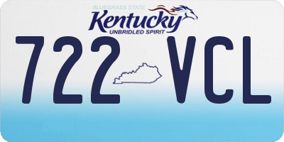 KY license plate 722VCL