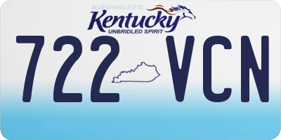KY license plate 722VCN