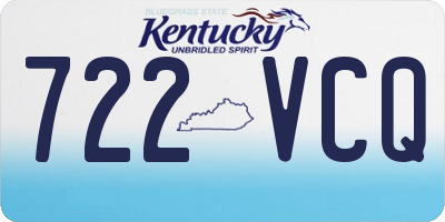 KY license plate 722VCQ