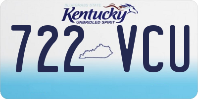 KY license plate 722VCU