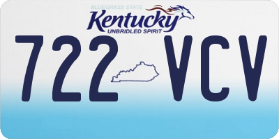 KY license plate 722VCV