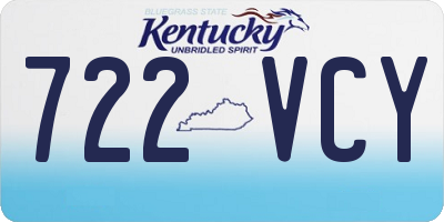 KY license plate 722VCY