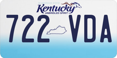 KY license plate 722VDA