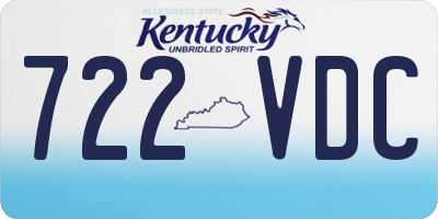 KY license plate 722VDC