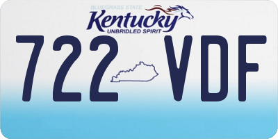 KY license plate 722VDF