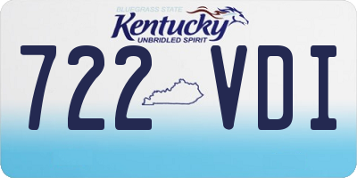 KY license plate 722VDI