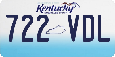 KY license plate 722VDL