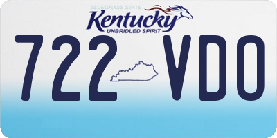 KY license plate 722VDO