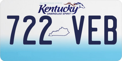 KY license plate 722VEB