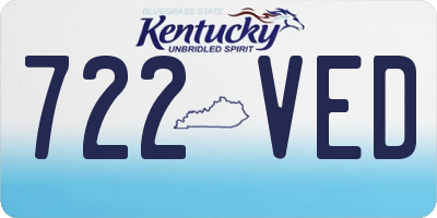 KY license plate 722VED