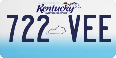 KY license plate 722VEE