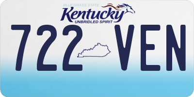 KY license plate 722VEN