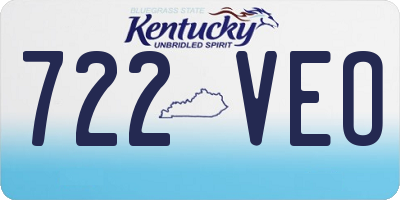 KY license plate 722VEO